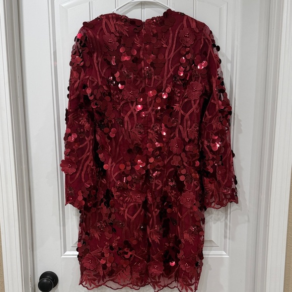 EUC Boston Proper Red Sequin Embellished Dress - Picture 5 of 5